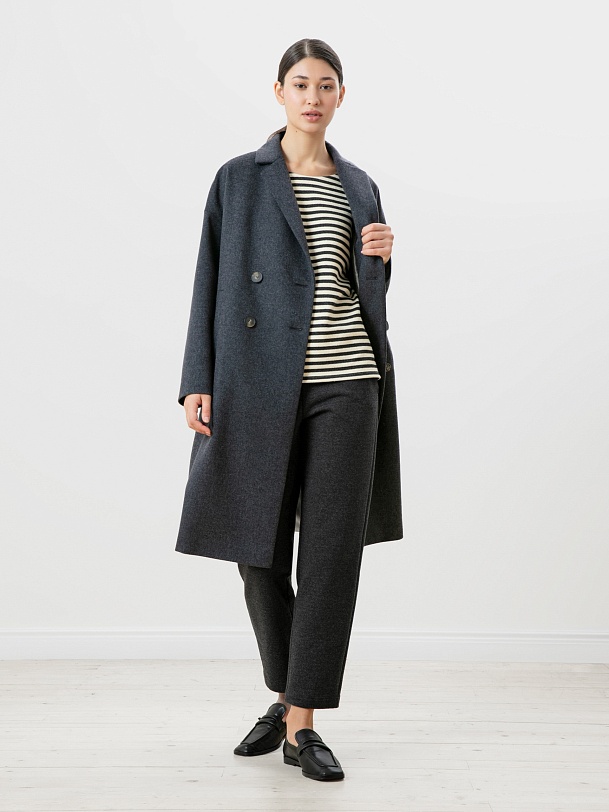 Шерстяное пальто еврозима с мембраной и утепленной спинкой