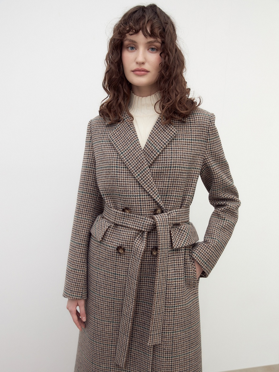 Шерстяное пальто с мембраной