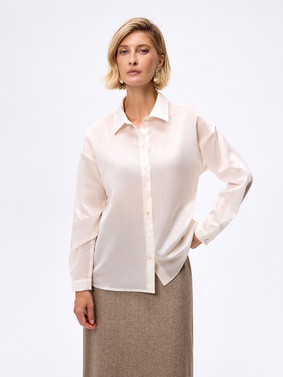 Блуза из шелка и хлопка