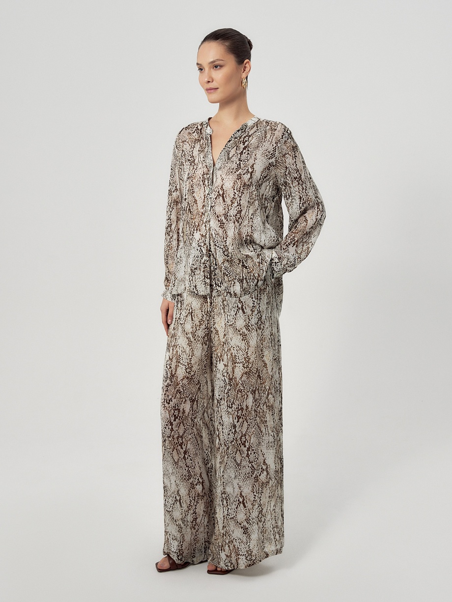 Широкие брюки из 100% вискозы