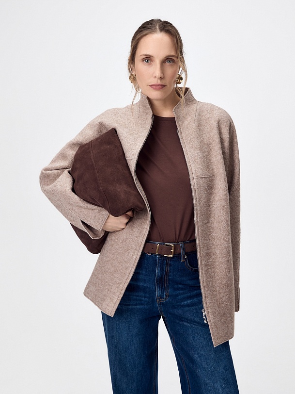 Полупальто из вареной шерсти с мембраной