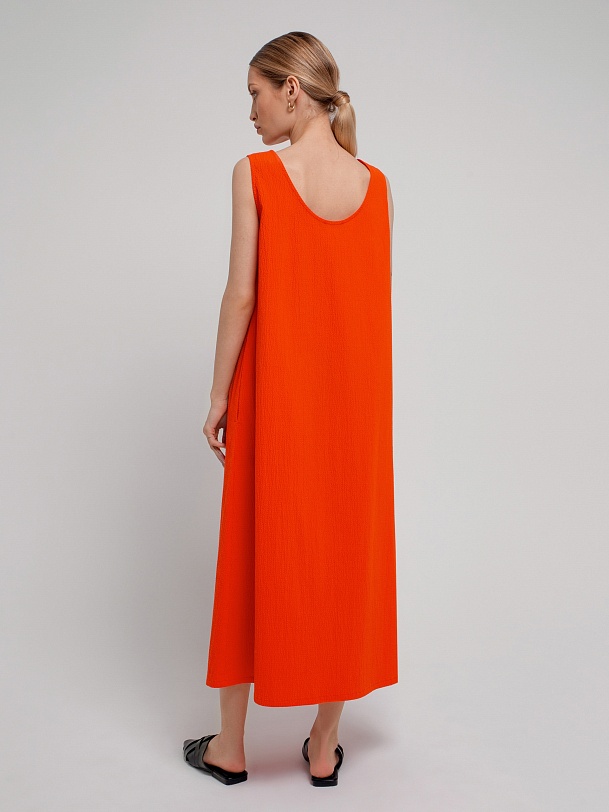 Свободное летнее платье из хлопка