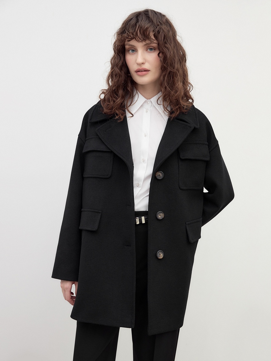 Шерстяное полупальто с мембраной