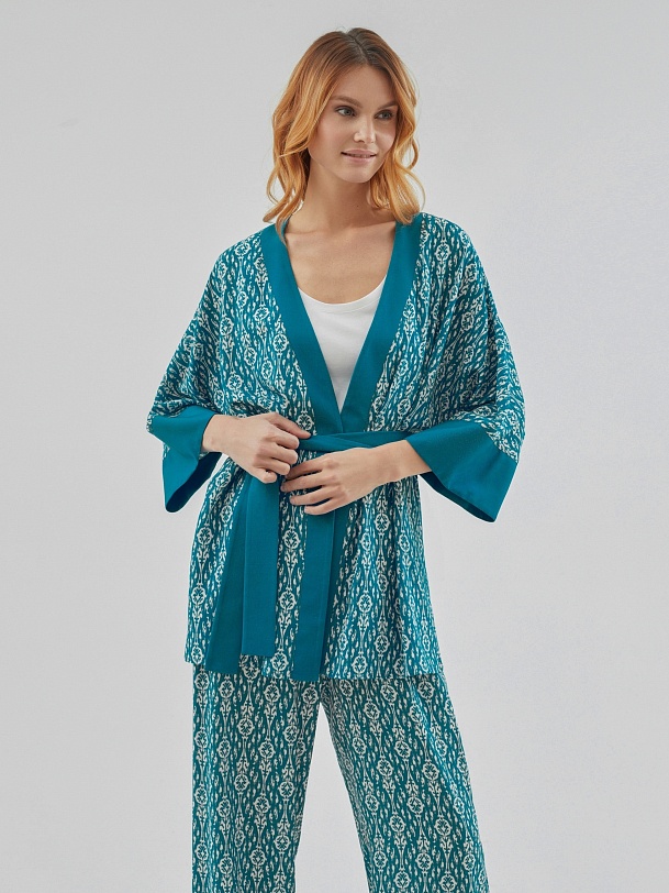 Кимоно с принтом икат