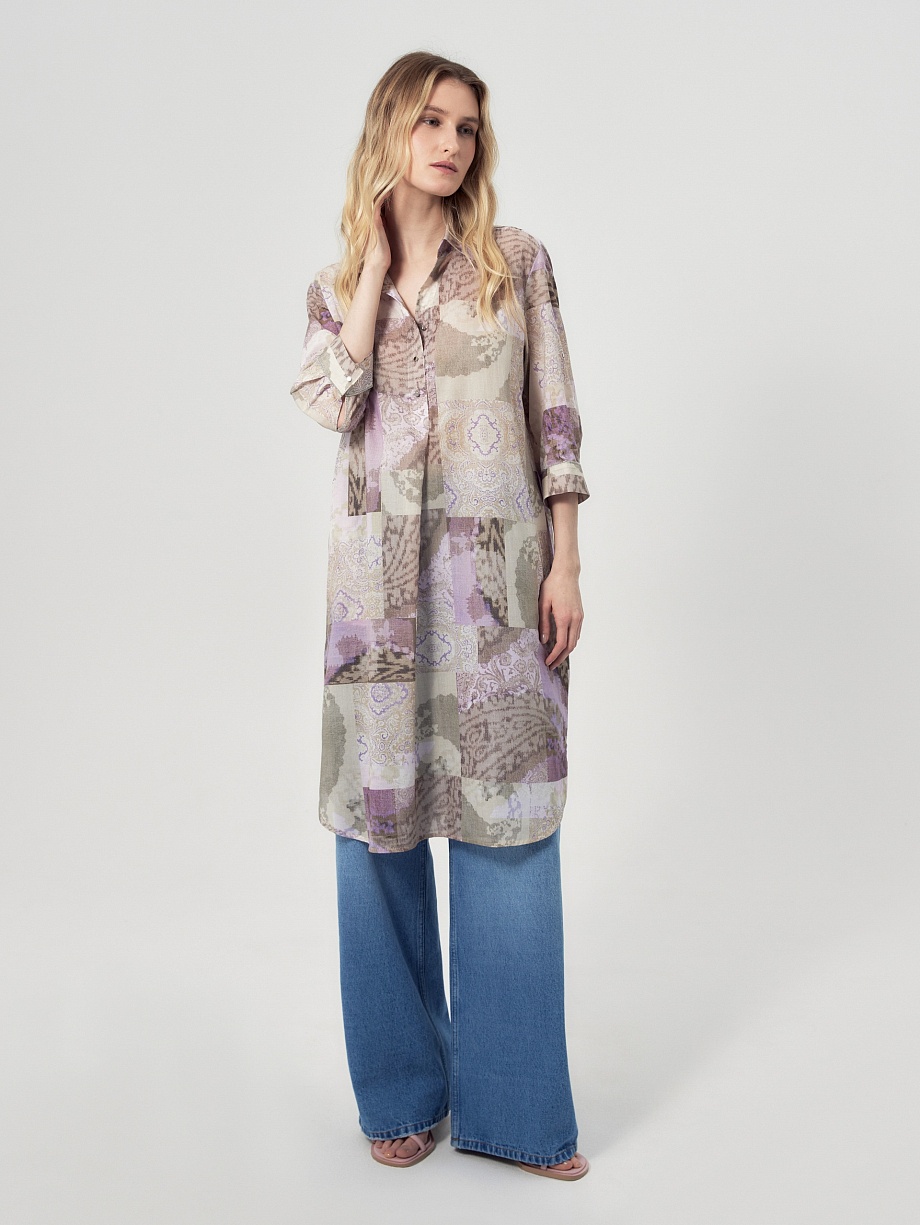 Платье блузочного силуэта из 100% хлопка