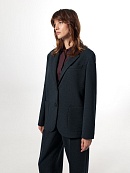 Жакет однобортный из костюмной ткани POMPA арт.2101192cl0591