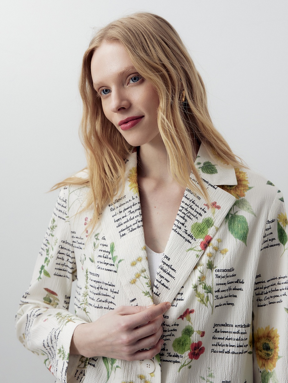 Жакет из фактурного хлопка