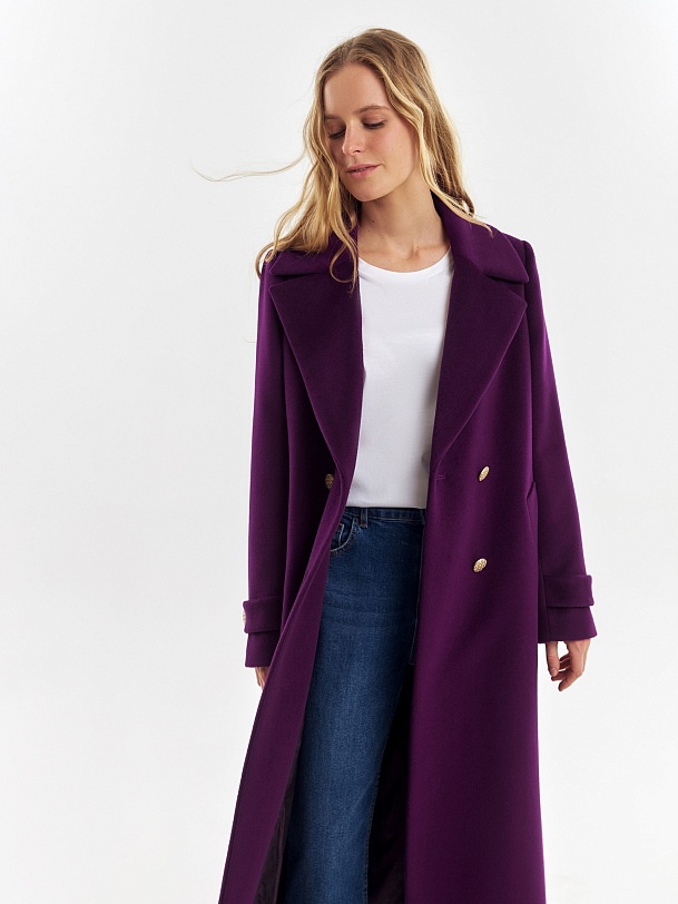 Шерстяное пальто с мембраной