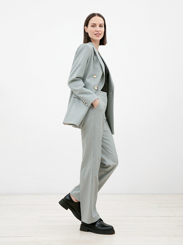 Пиджак женский серый двубортный POMPA арт.3108114up0290