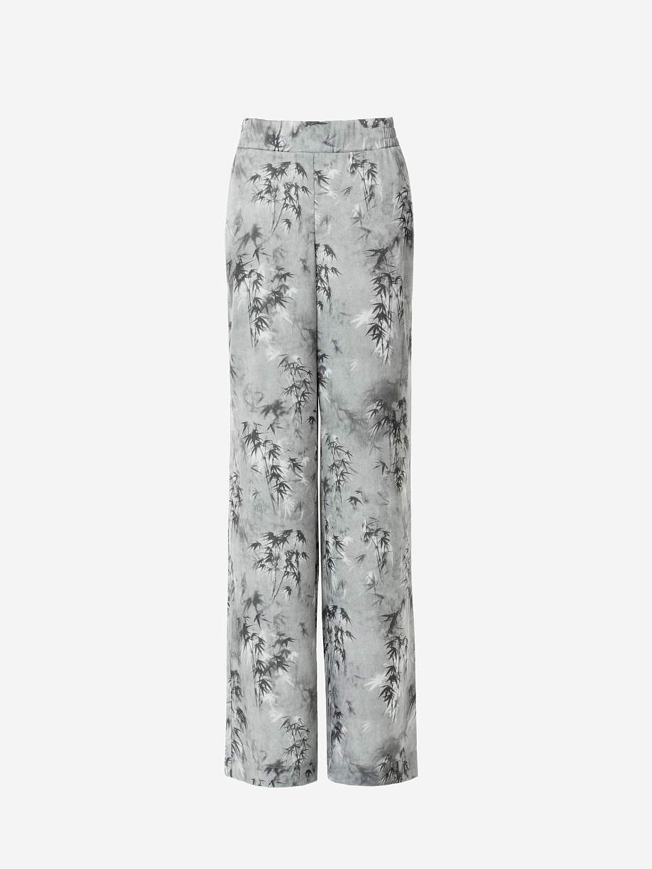 Брюки из вискозной атласной ткани