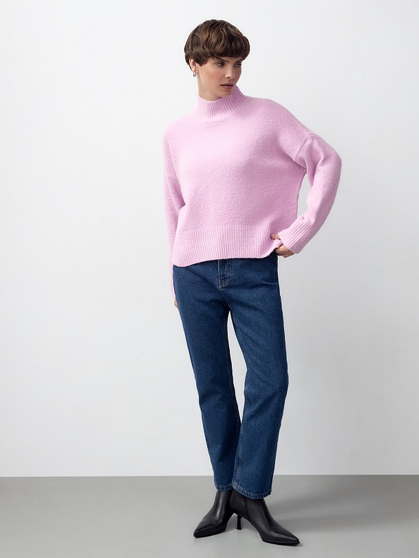 Свитер трикотажный лиловый