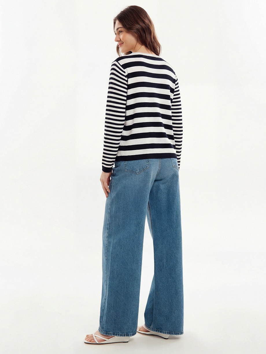 Трикотажный джемпер в бретонскую полоску