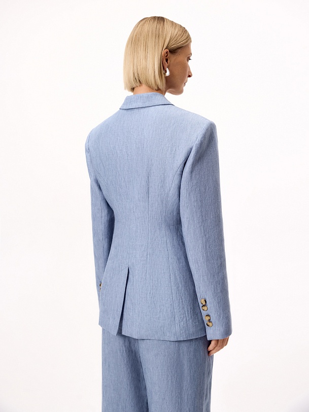 Приталенный жакет из премиального 100% льна 