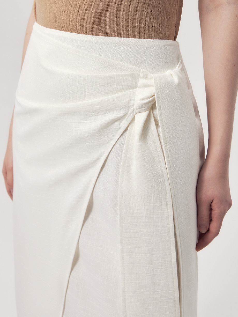 Юбка из хлопка с имитацией запаха