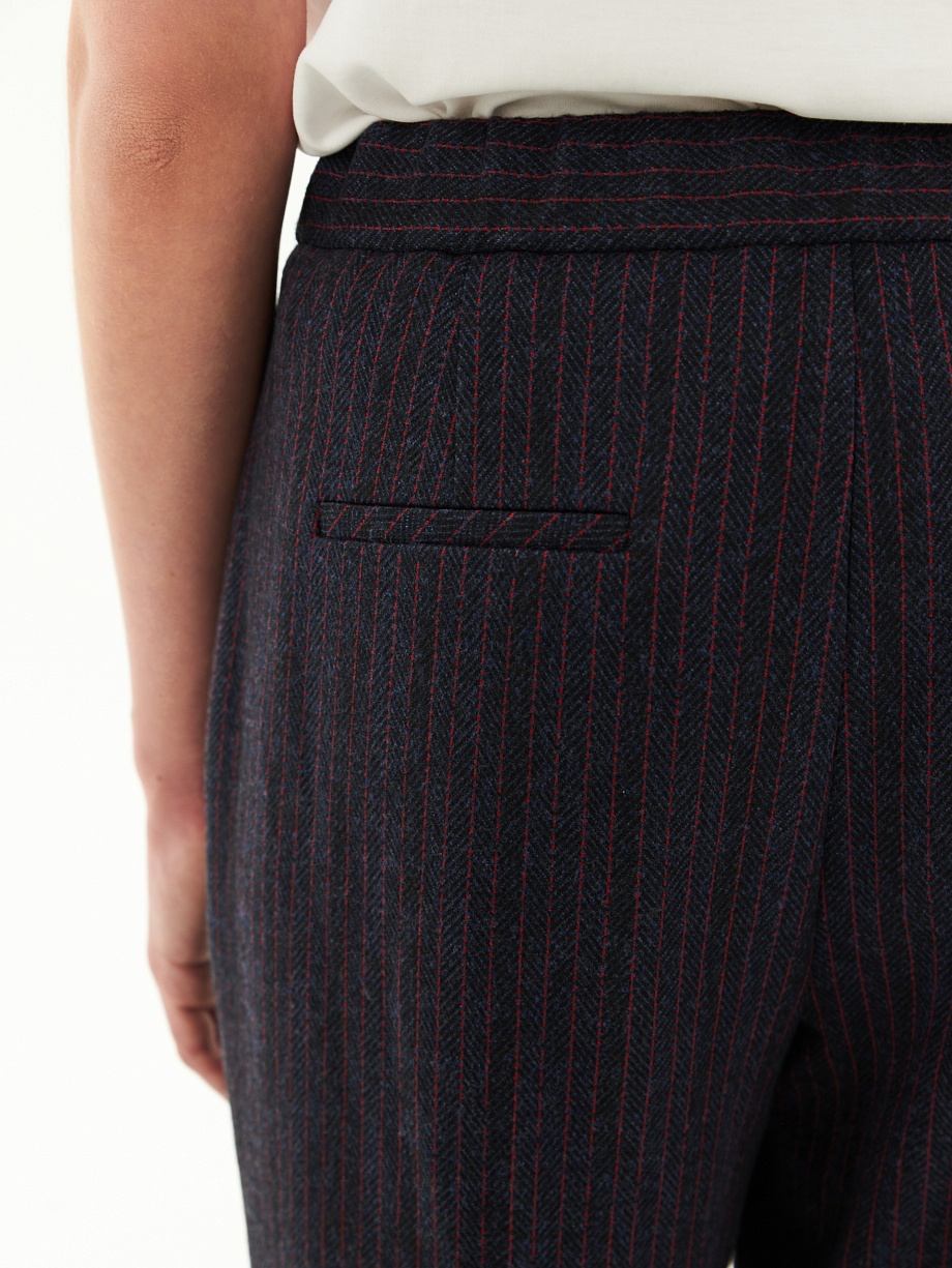 Прямые трикотажные брюки в полоску