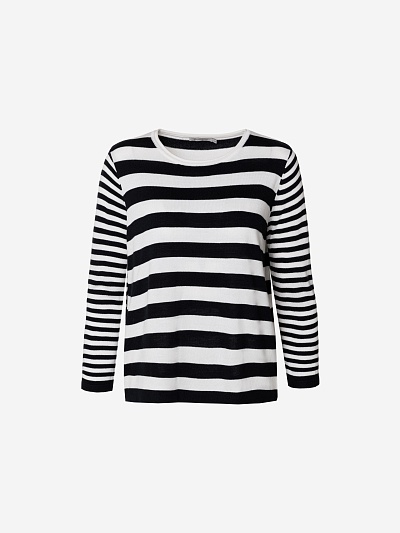 Трикотажный джемпер в бретонскую полоску POMPA