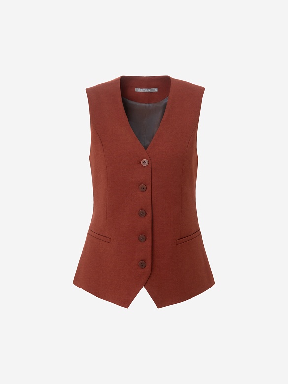 Жилет из костюмной ткани с вискозой POMPA арт.1092870sp1313