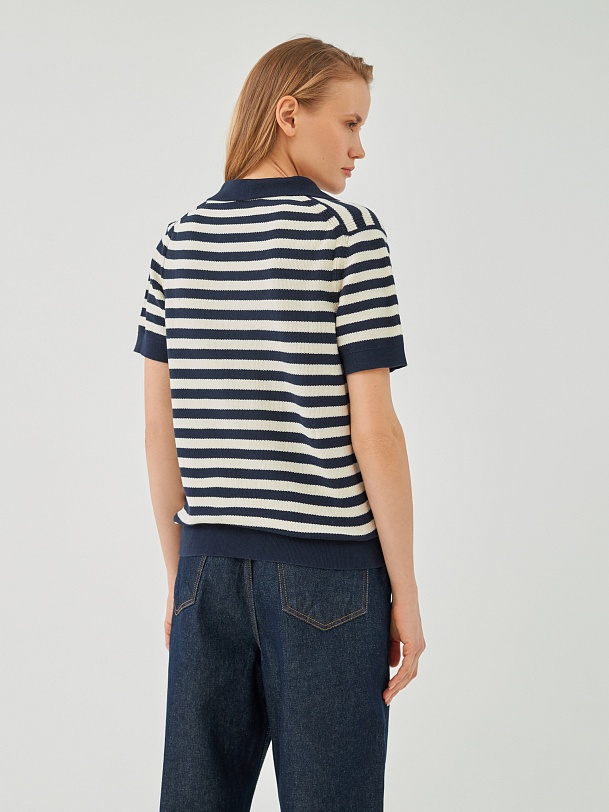 Джемпер с воротником поло