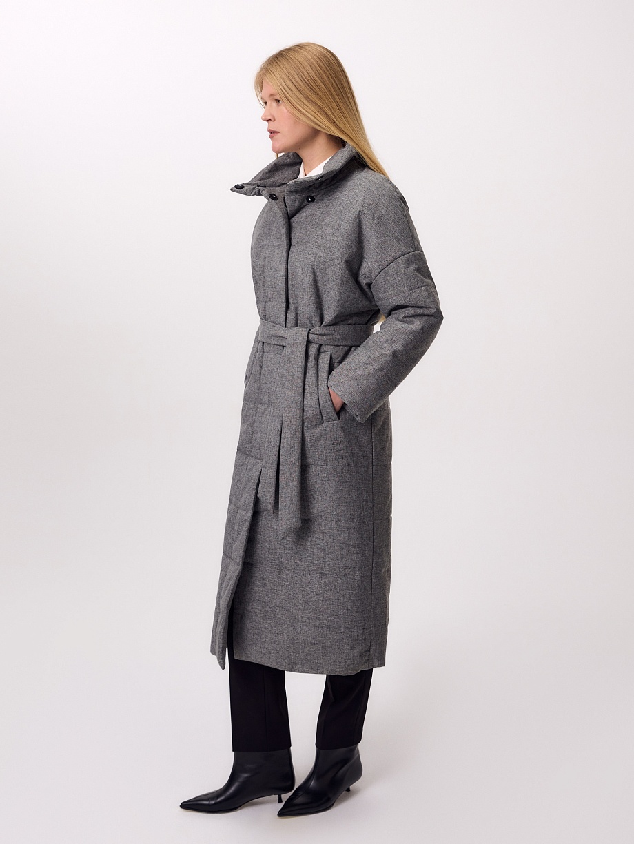 Пальто зимнее стеганое с мембраной