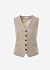 Жилет костюмный из хлопка и льна POMPA арт.6092840ql1105