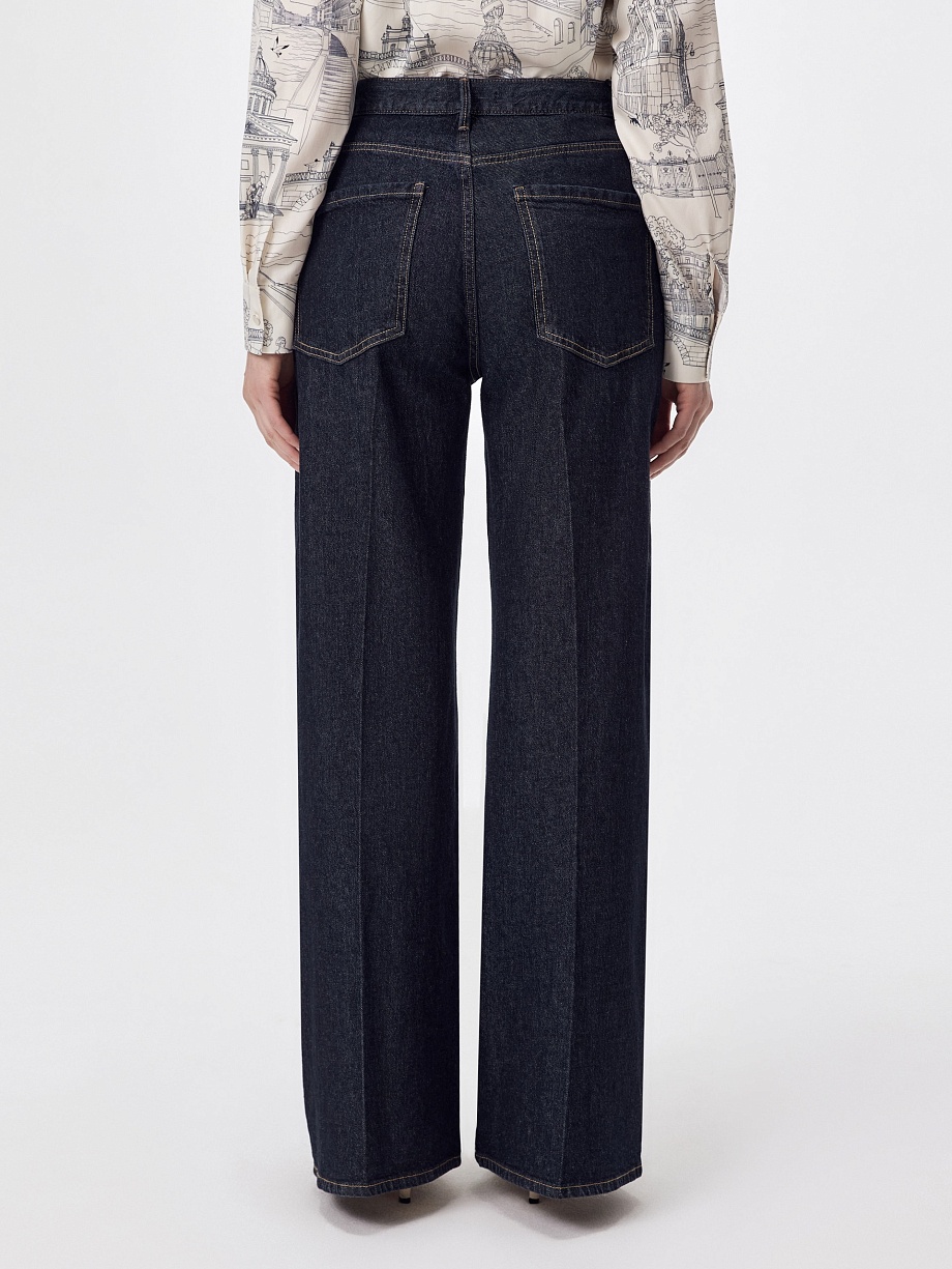 Джинсы со стрелками из хлопка