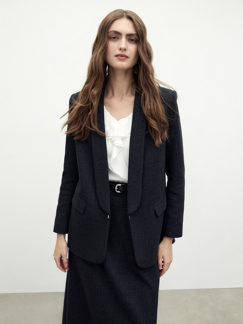 Жакет из жаккардового трикотажа