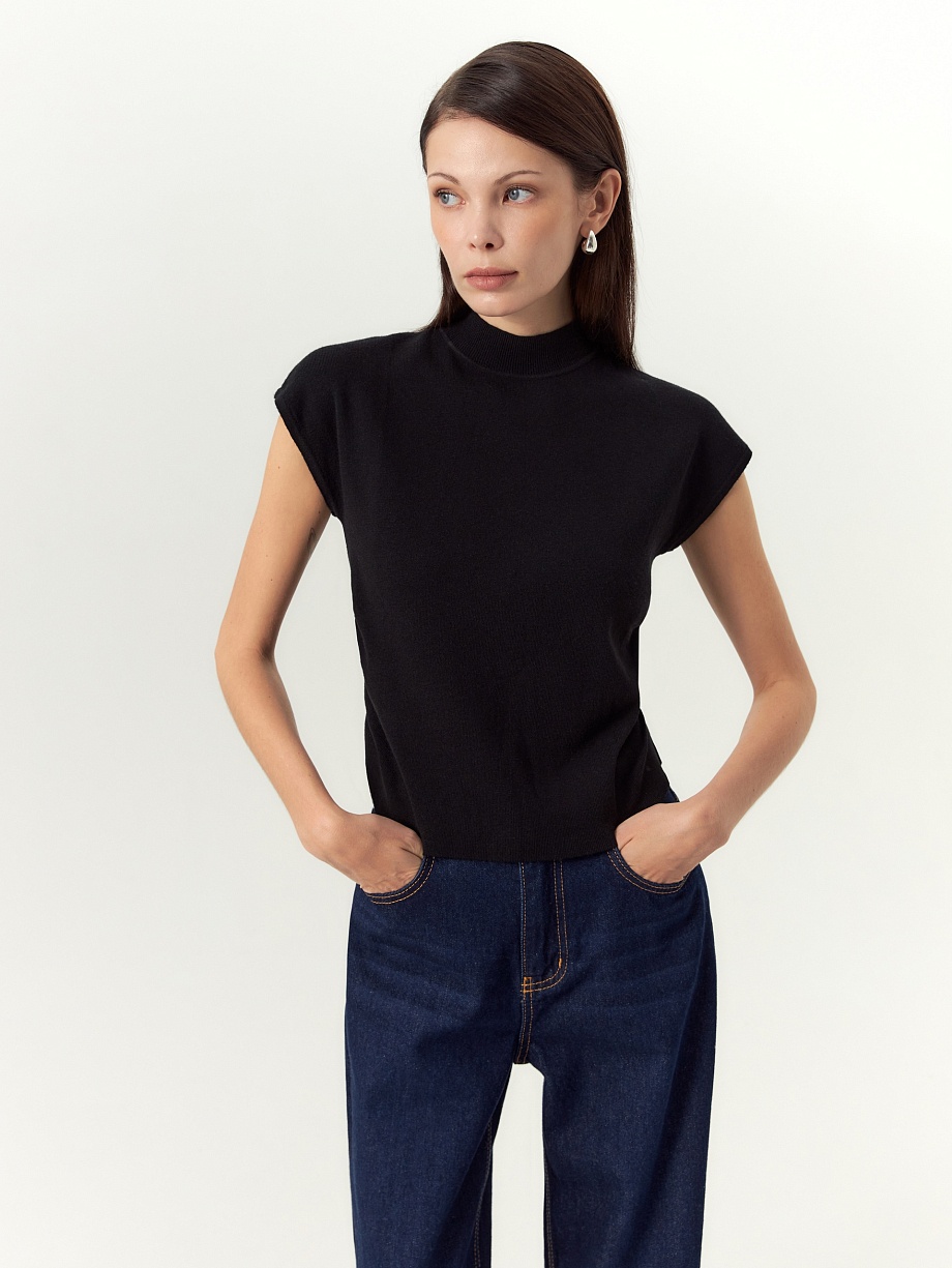 Джинсы широкие из 100% хлопка