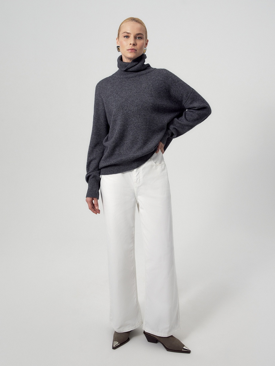 Cвитер оверсайз из 100% кашемира