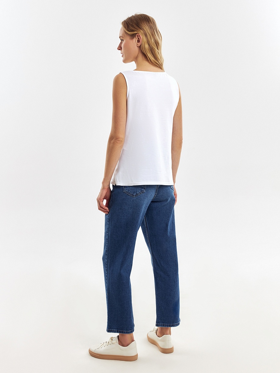 Топ из натуральных тканей с добавлением шёлка