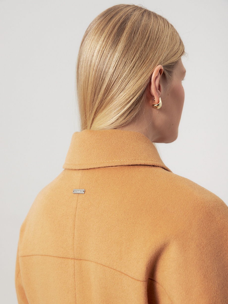 Пальто из премиальной шерсти с добавлением кашемира с мембраной