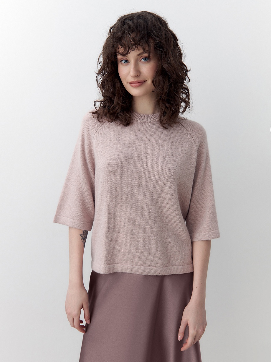 Джемпер из смесовой пряжи с добавлением люрекса