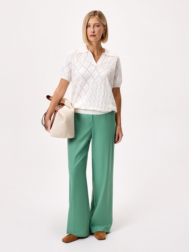 Джемпер-поло из вискозы