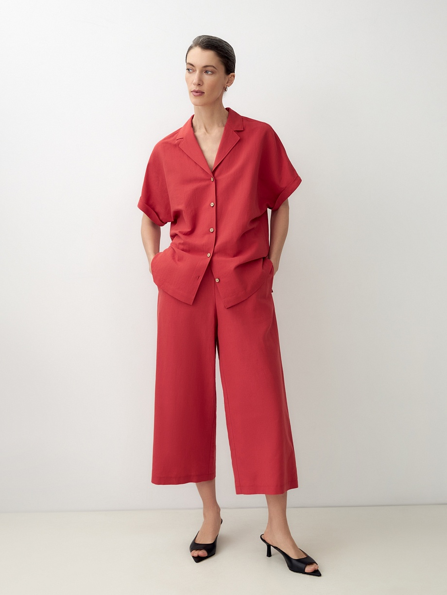 Летняя блуза из льна и хлопка