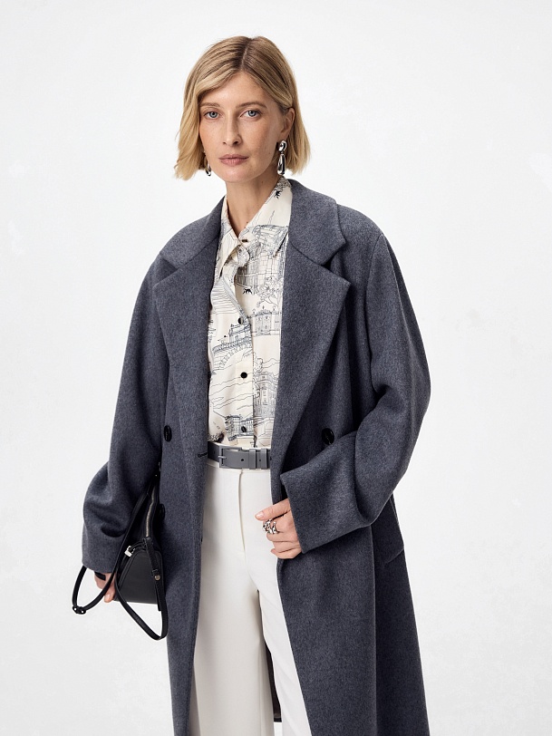 Пальто из шерсти с мембраной