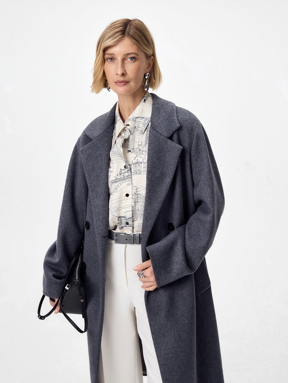 Пальто из шерсти с мембраной