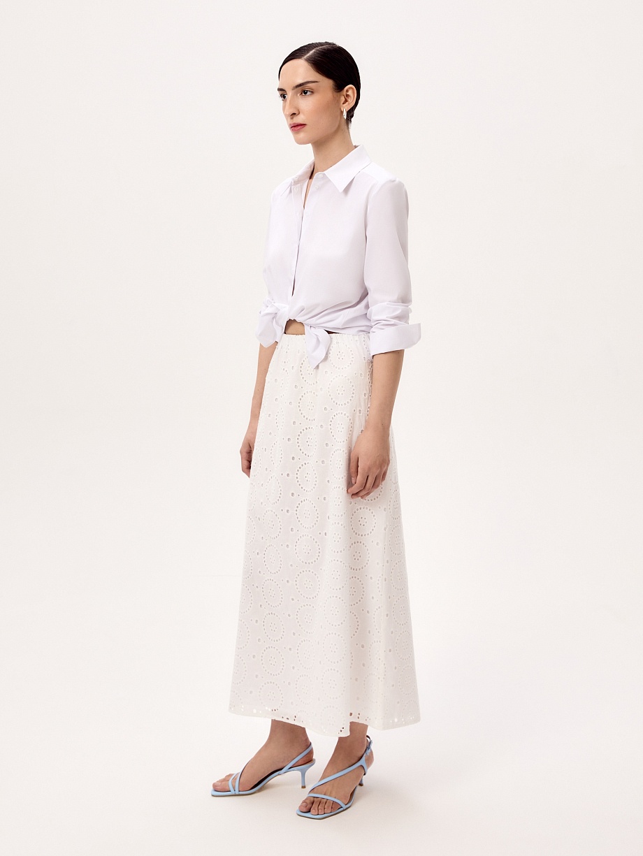 Летняя юбка макси из 100% хлопка