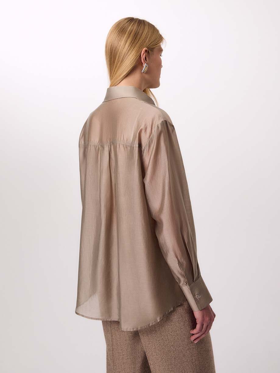 Блуза из лиоцелла и шелка