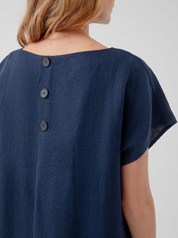 Платье-кокон из 100% льна