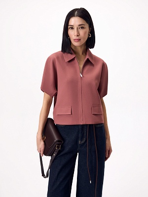 Укороченный жакет на молнии