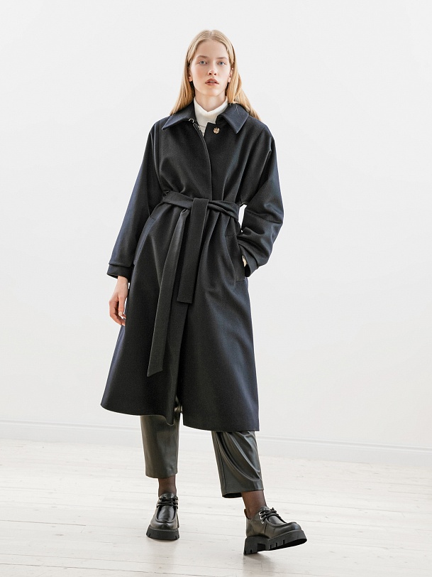 Пальто демисезонное из шерсти и кашемира с мембраной