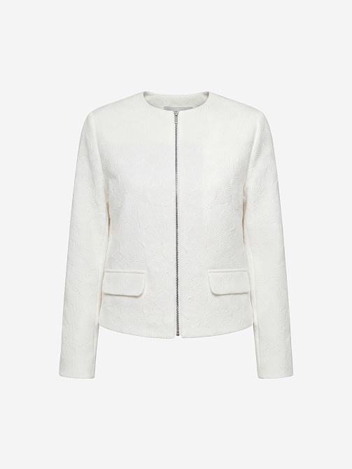 Укороченный жакет  из фактурного жаккарда