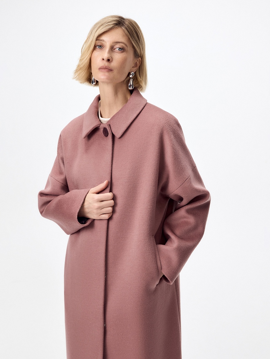 Шерстяное демисезонное пальто с мембраной