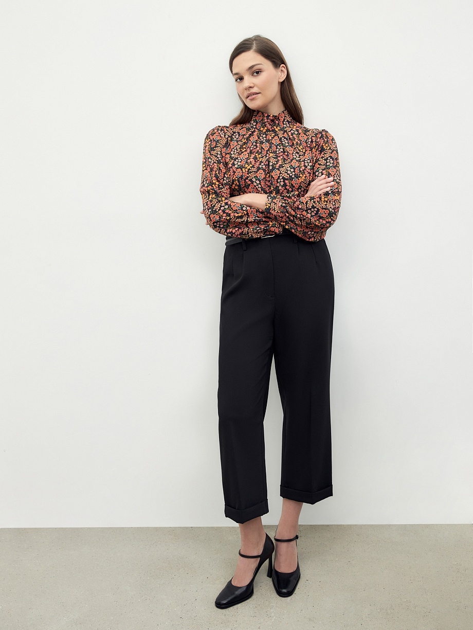 Широкие брюки из костюмной ткани