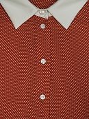 Блуза в горошек с контрастными манжетами POMPA арт.1148800ls1090