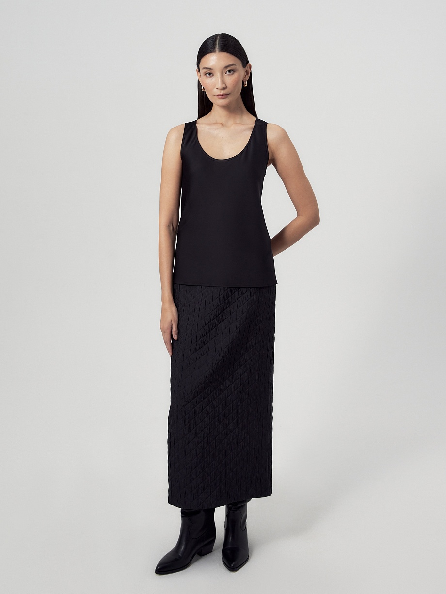 Топ из атласной ткани