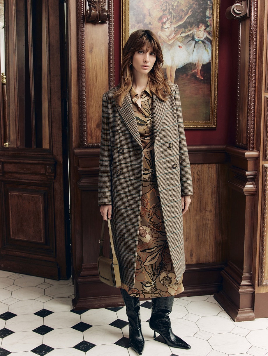 Шерстяное пальто с мембраной