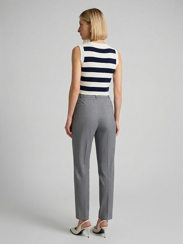 Укороченные брюки из костюмной ткани