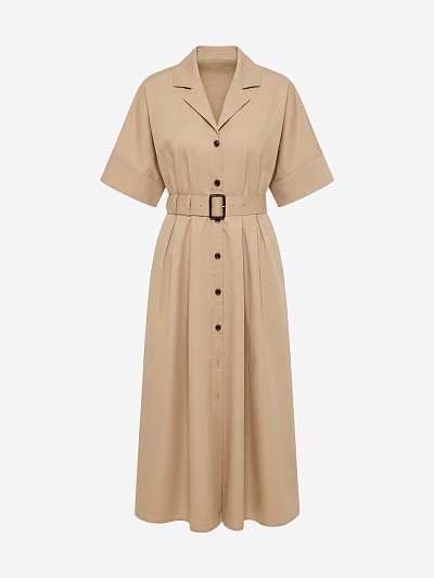 Платье сафари из 100% хлопка POMPA