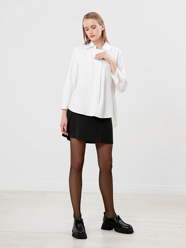 Удлинённая блуза из хлопка