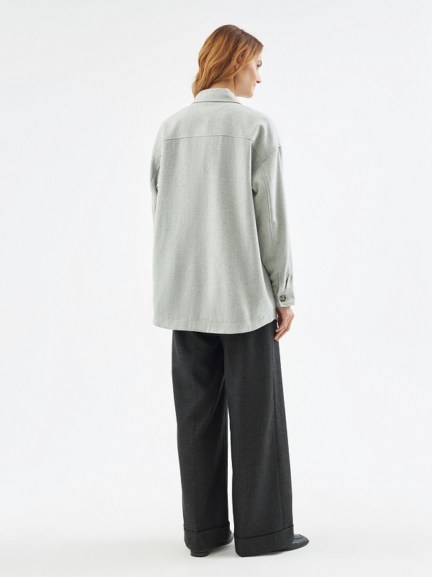 Жакет-рубашка из шерсти